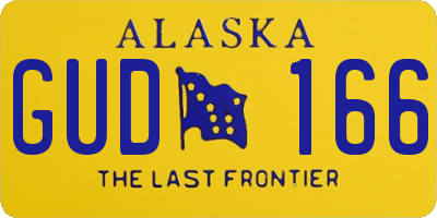 AK license plate GUD166