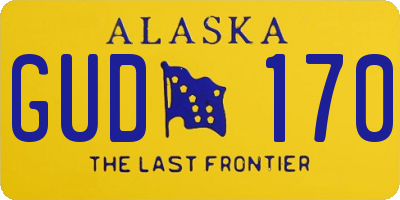 AK license plate GUD170