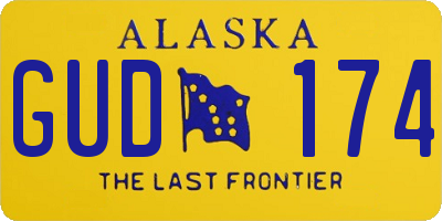 AK license plate GUD174