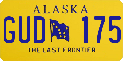 AK license plate GUD175