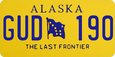 AK license plate GUD190