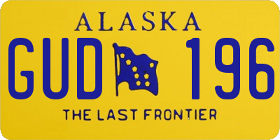 AK license plate GUD196