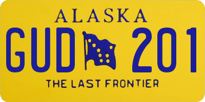 AK license plate GUD201