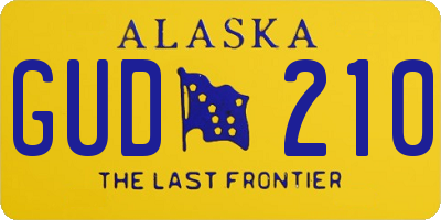 AK license plate GUD210