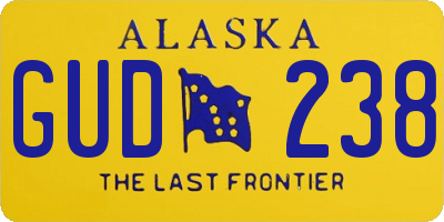 AK license plate GUD238