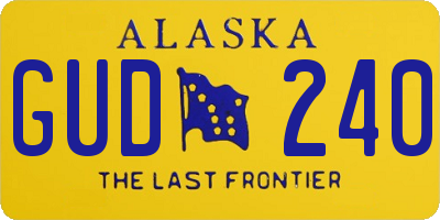 AK license plate GUD240