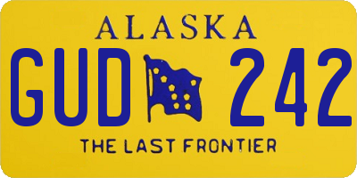 AK license plate GUD242