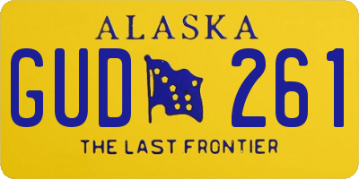 AK license plate GUD261