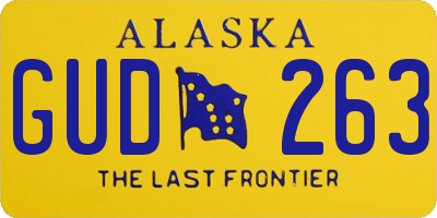 AK license plate GUD263