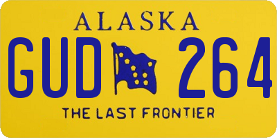 AK license plate GUD264