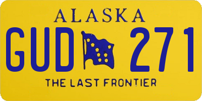 AK license plate GUD271