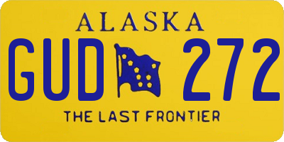 AK license plate GUD272