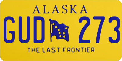 AK license plate GUD273