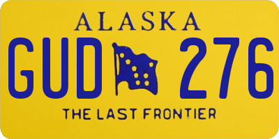 AK license plate GUD276