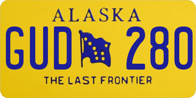 AK license plate GUD280