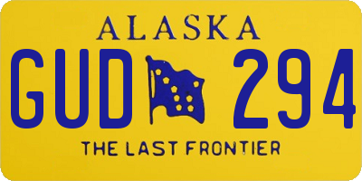 AK license plate GUD294