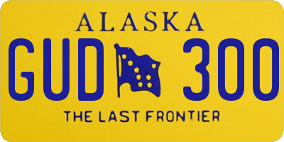 AK license plate GUD300