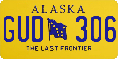 AK license plate GUD306