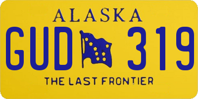 AK license plate GUD319