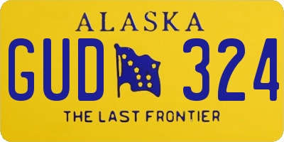 AK license plate GUD324