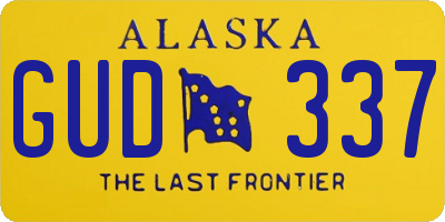 AK license plate GUD337