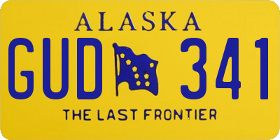 AK license plate GUD341