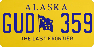 AK license plate GUD359