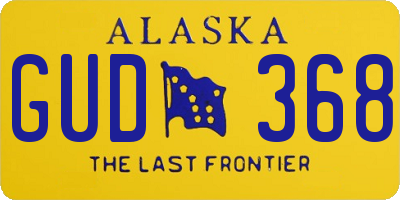 AK license plate GUD368