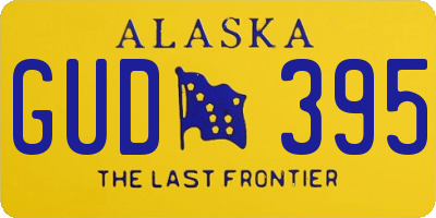 AK license plate GUD395