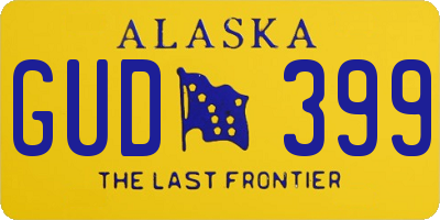 AK license plate GUD399