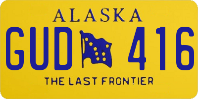 AK license plate GUD416