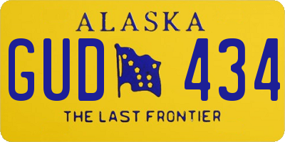 AK license plate GUD434