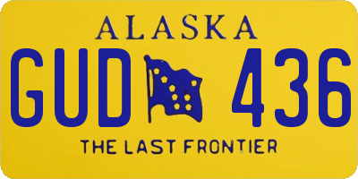 AK license plate GUD436