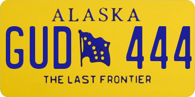 AK license plate GUD444