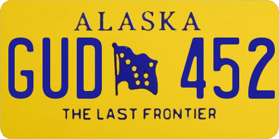 AK license plate GUD452