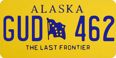 AK license plate GUD462