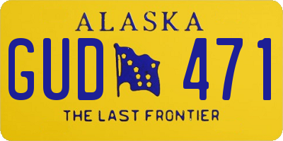 AK license plate GUD471