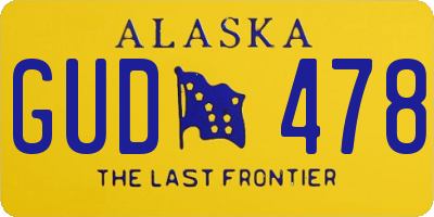 AK license plate GUD478