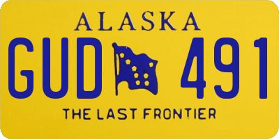 AK license plate GUD491