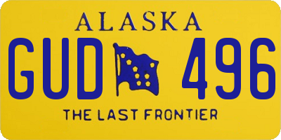 AK license plate GUD496