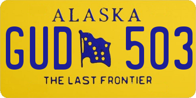 AK license plate GUD503