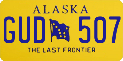 AK license plate GUD507