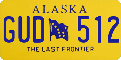 AK license plate GUD512