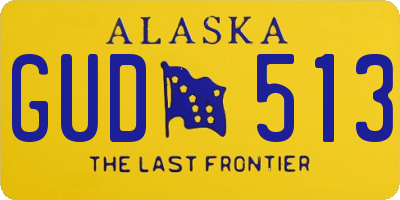 AK license plate GUD513