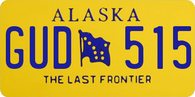 AK license plate GUD515