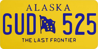 AK license plate GUD525