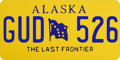 AK license plate GUD526