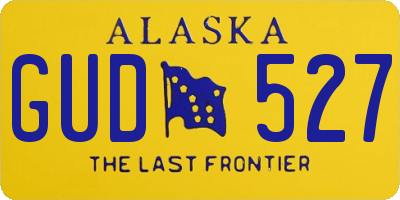 AK license plate GUD527