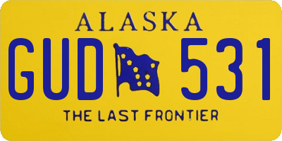 AK license plate GUD531