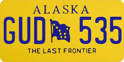 AK license plate GUD535